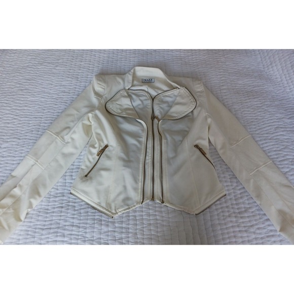 Nazz Couture one of a kind cream jacket, size M, with lots of fun‎ details - Picture 1 of 7